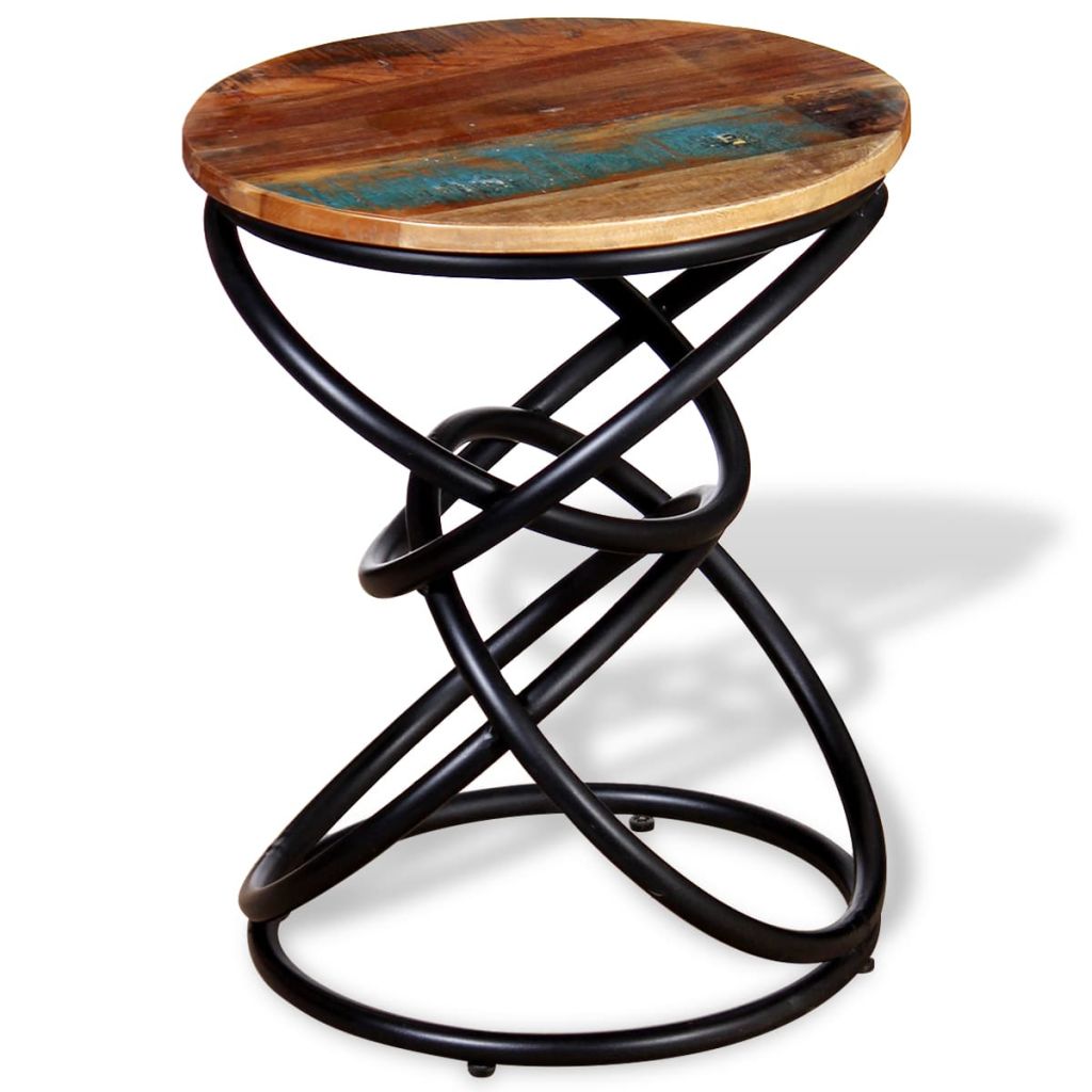 vidaXL End Table Solid Reclaimed Wood-0