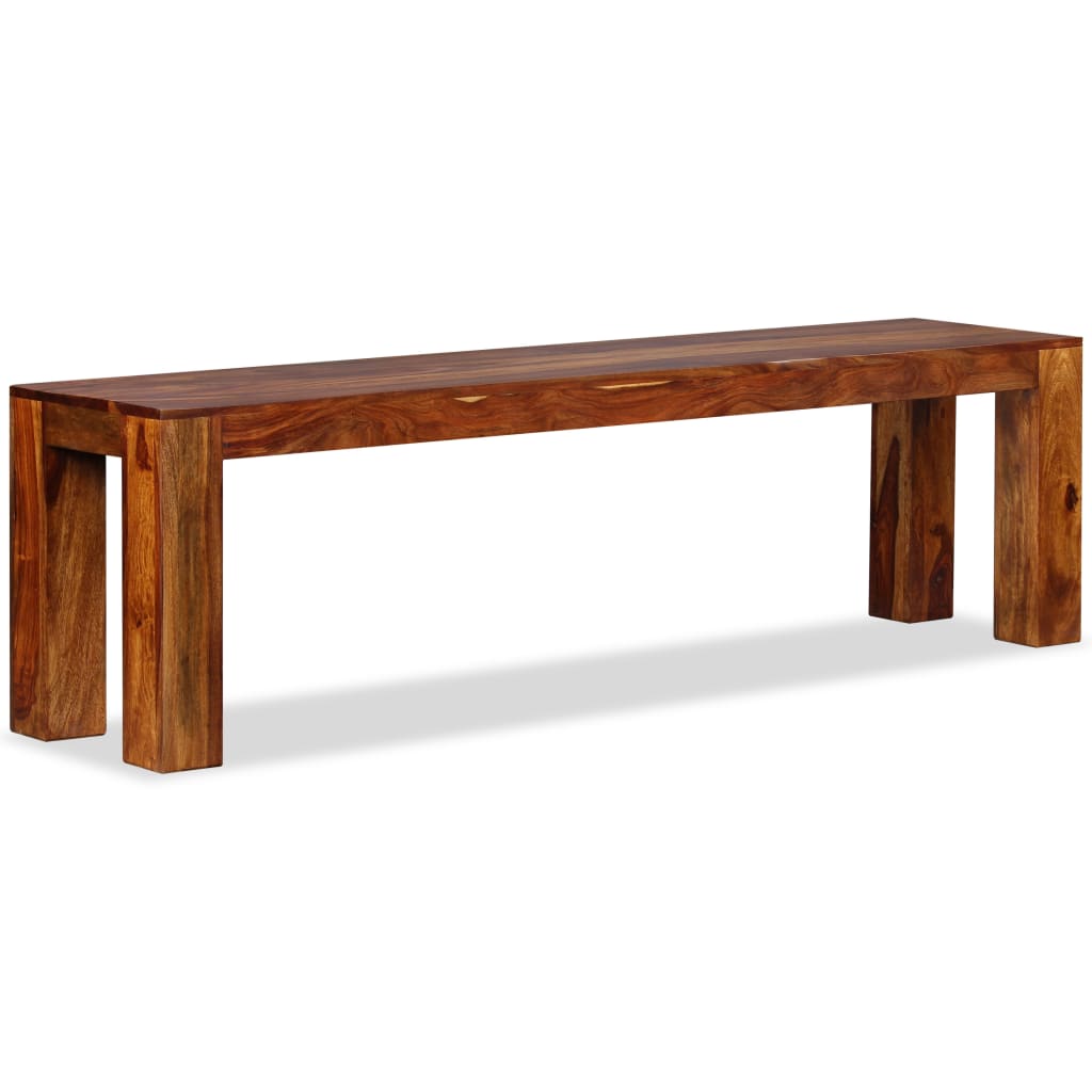 vidaXL Solid Wood Sheesham Bench Furniture 43.3"x13.8"x17.7"/63"x13.8"x17.7"-8