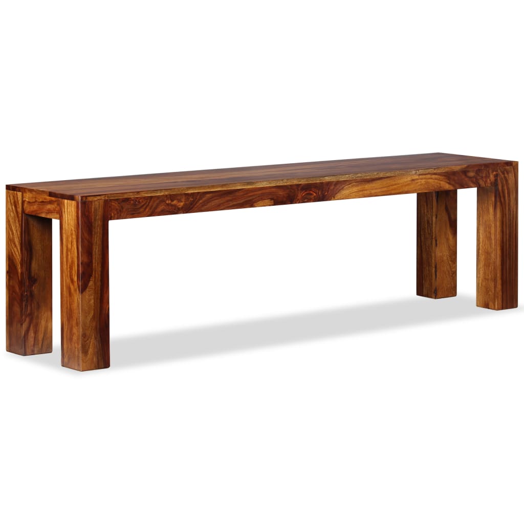 vidaXL Solid Wood Sheesham Bench Furniture 43.3"x13.8"x17.7"/63"x13.8"x17.7"-12