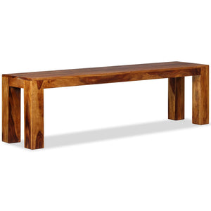 vidaXL Solid Wood Sheesham Bench Furniture 43.3"x13.8"x17.7"/63"x13.8"x17.7"-13