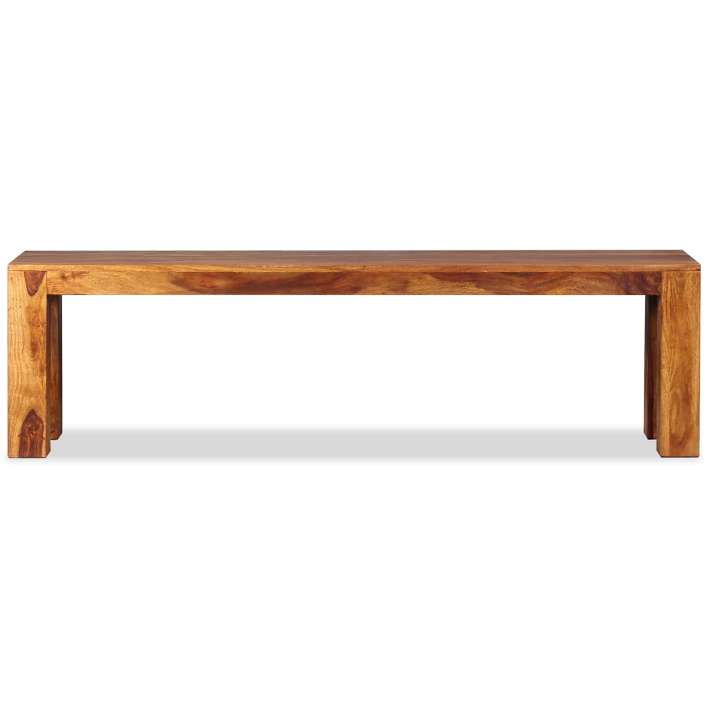 vidaXL Solid Wood Sheesham Bench Furniture 43.3"x13.8"x17.7"/63"x13.8"x17.7"-1