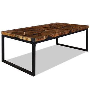 vidaXL Coffee Table End Table Side Table Living Room Furniture Teak Resin-2