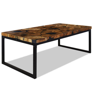 vidaXL Coffee Table End Table Side Table Living Room Furniture Teak Resin-13