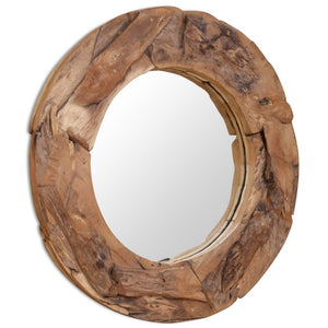 vidaXL Decorative Mirror Wall Mirror Vanity Framed Mirror Solid Teak Wood-8