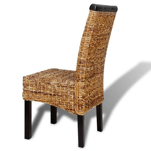 vidaXL 2/4/6x Solid Mango Wood Dining Chairs Abaca Kitchen Dining Room Lounge-6