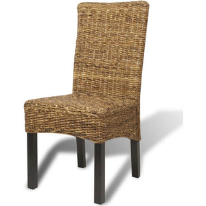 vidaXL Dining Chairs Accent Side Chair for Kitchen Abaca and Solid Wood Mango-27