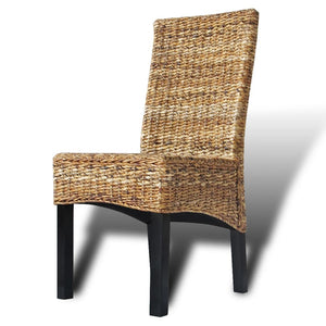 vidaXL Dining Chairs Accent Side Chair for Kitchen Abaca and Solid Wood Mango-13
