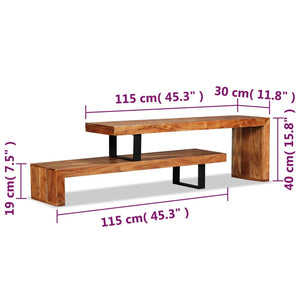 vidaXL TV Stand Solid Acacia Wood-7