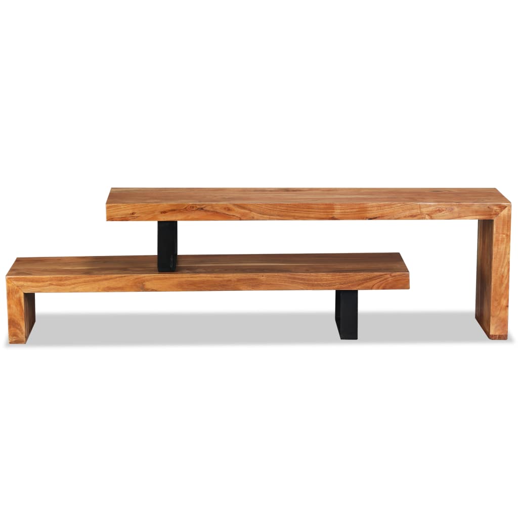 vidaXL TV Stand Solid Acacia Wood-4