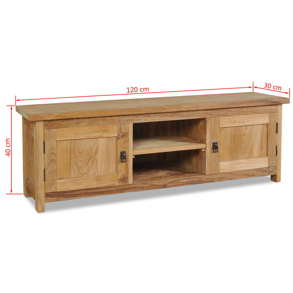 vidaXL TV Stand Solid Teak 47.2"x11.8"x15.7"-6