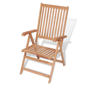 vidaXL Outdoor Recliner Chairs Patio Reclining Lounge Chair Solid Wood Teak-35
