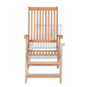 vidaXL Outdoor Recliner Chairs Patio Reclining Lounge Chair Solid Wood Teak-22