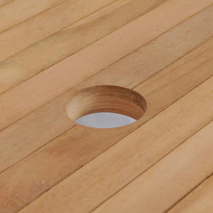 vidaXL Patio Table 70.9"x35.4"x29.5" Solid Teak Wood-4