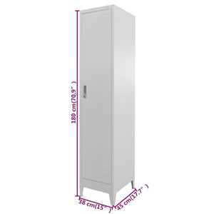 vidaXL Locker Cabinet 15"x17.7"x70.9"-8