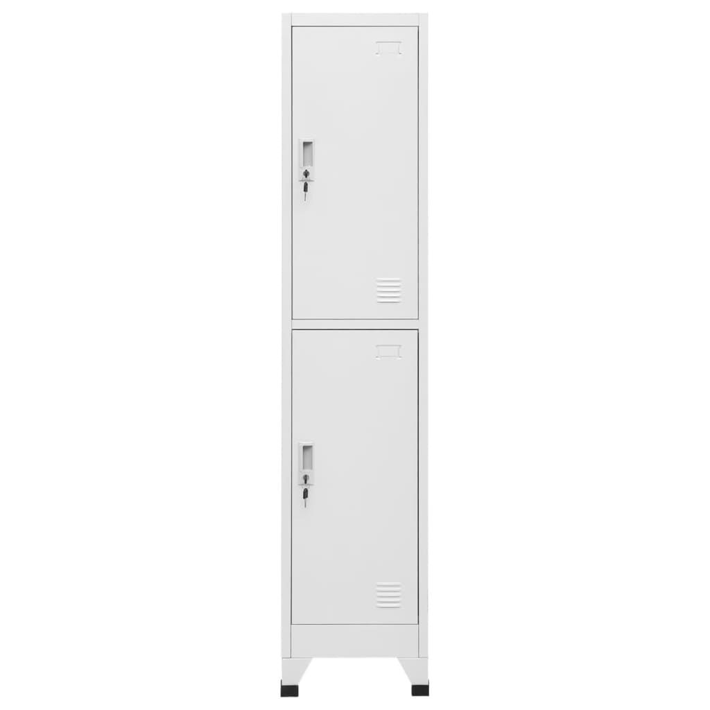 vidaXL Locker Cabinet with 2 Compartments 15"x17.7"x70.9"-0