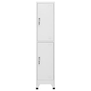 vidaXL Locker Cabinet with 2 Compartments 15"x17.7"x70.9"-0