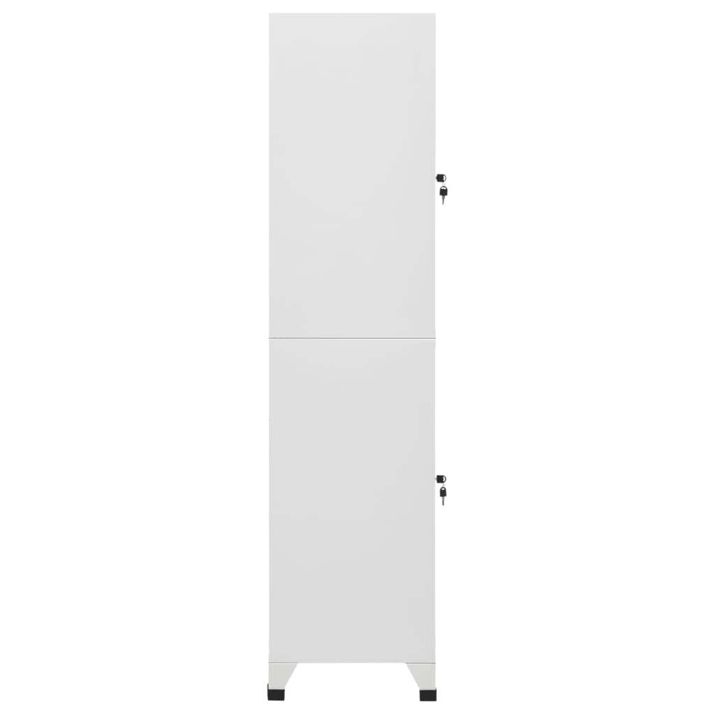 vidaXL Locker Cabinet with 2 Compartments 15"x17.7"x70.9"-2