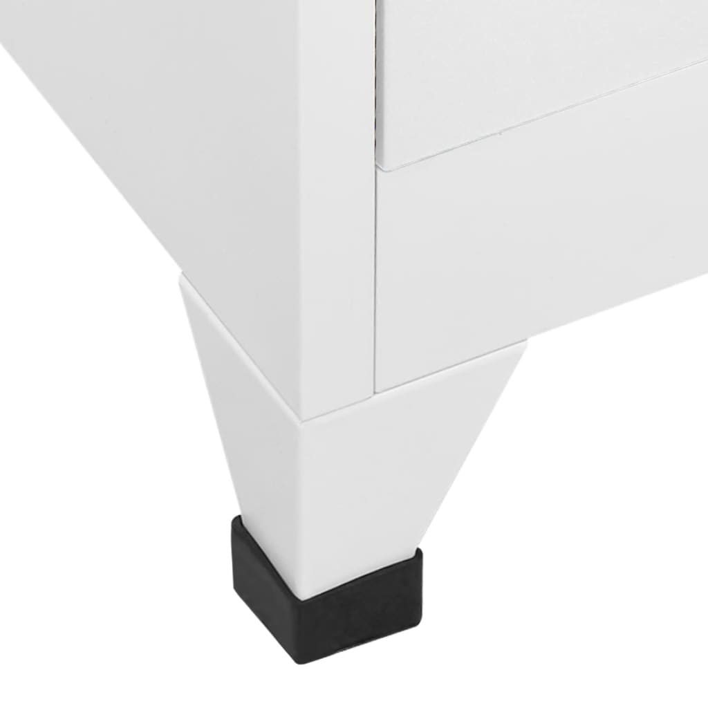 vidaXL Locker Cabinet with 2 Compartments 15"x17.7"x70.9"-4