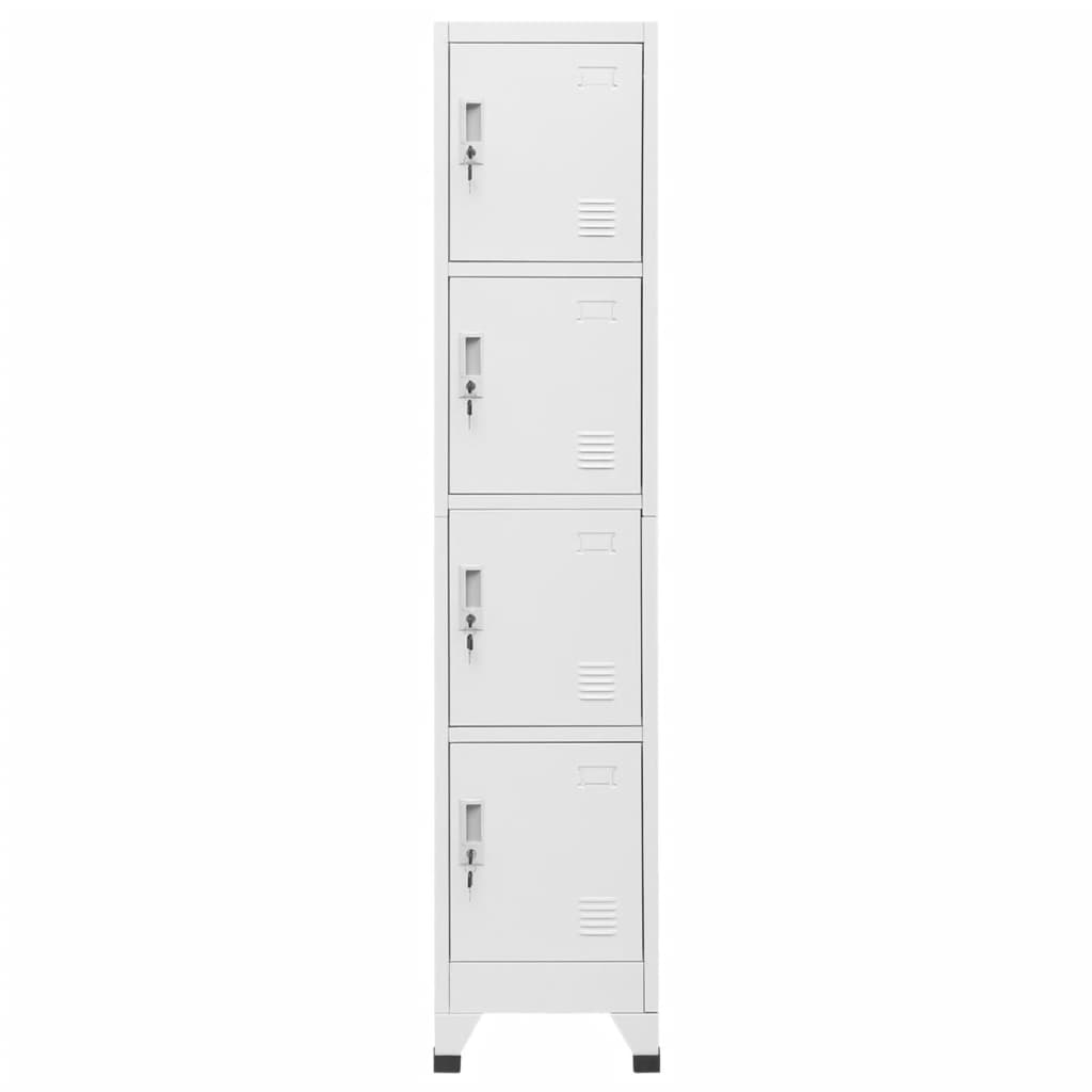 vidaXL Locker Cabinet with 4 Compartments 15"x17.7"x70.9"-0