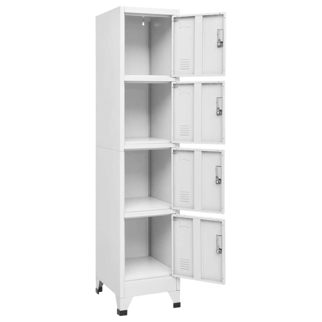 vidaXL Locker Cabinet with 4 Compartments 15"x17.7"x70.9"-2