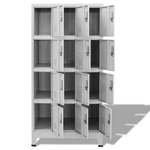 vidaXL Locker Cabinet with 12 Compartments 35.4"x17.7"x70.9"-2