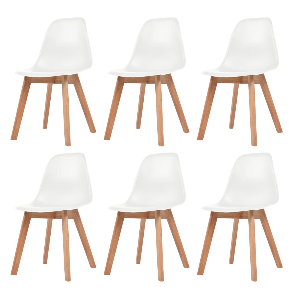 vidaXL Dining Chairs Accent Side Chair with Wooden Legs for Kitchen Plastic-36