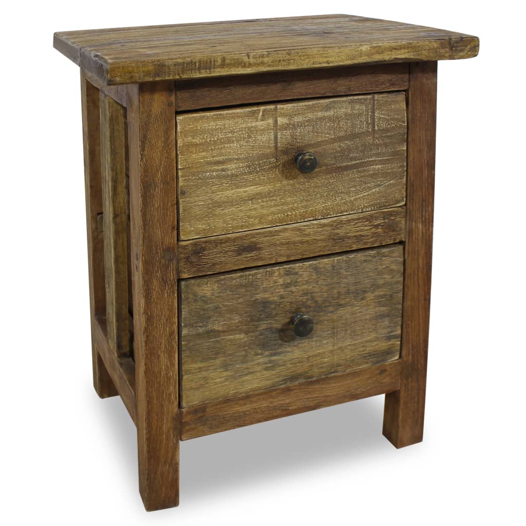 vidaXL Nightstand Solid Reclaimed Wood 15.7"x11.8"x20.1"-0