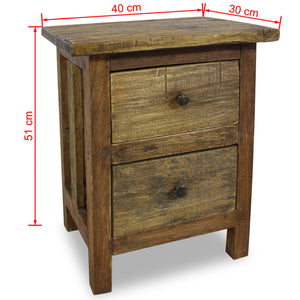 vidaXL Nightstand Solid Reclaimed Wood 15.7"x11.8"x20.1"-6