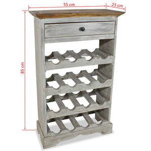 vidaXL Wine Rack Solid Reclaimed Wood 21.7"x9.1"x33.5"-2