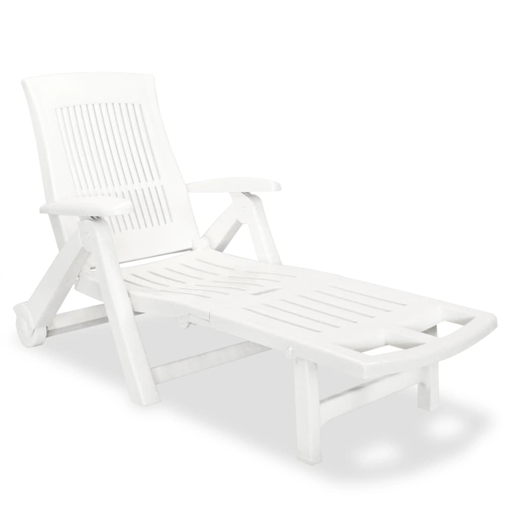 vidaXL Patio Lounge Chair with Adjustable Backrest Outdoor Folding Sunlounger-12