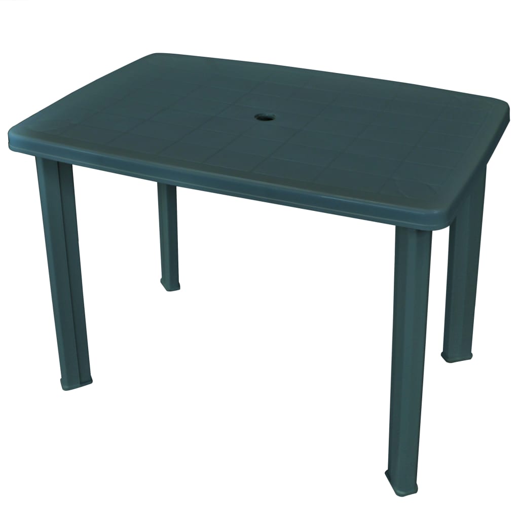 vidaXL Patio Table Outdoor Garden Deck Dining Table with Umbrella Hole Plastic-36