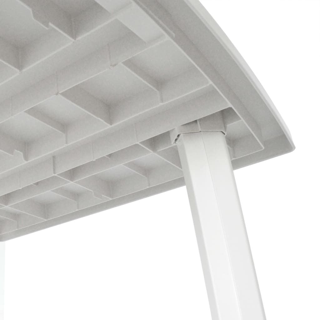 vidaXL Patio Table Outdoor Garden Deck Dining Table with Umbrella Hole Plastic-3