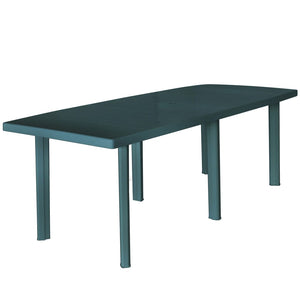 vidaXL Patio Table Outdoor Garden Deck Dining Table with Umbrella Hole Plastic-17
