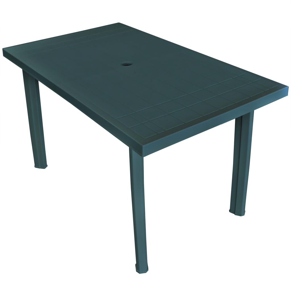 vidaXL Patio Table Outdoor Garden Deck Dining Table with Umbrella Hole Plastic-37