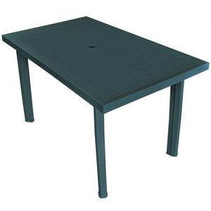 vidaXL Patio Table Outdoor Garden Deck Dining Table with Umbrella Hole Plastic-37