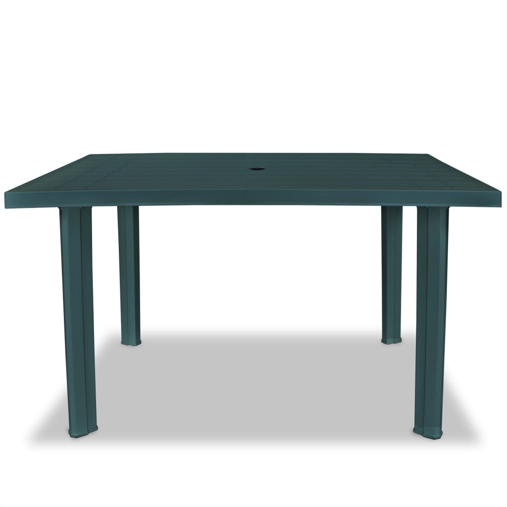 vidaXL Patio Table Outdoor Garden Deck Dining Table with Umbrella Hole Plastic-2