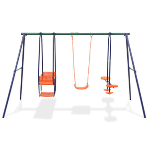 vidaXL Swing Set with 5 Seats Orange-3