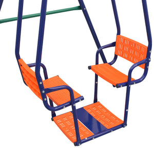 vidaXL Swing Set with 5 Seats Orange-8