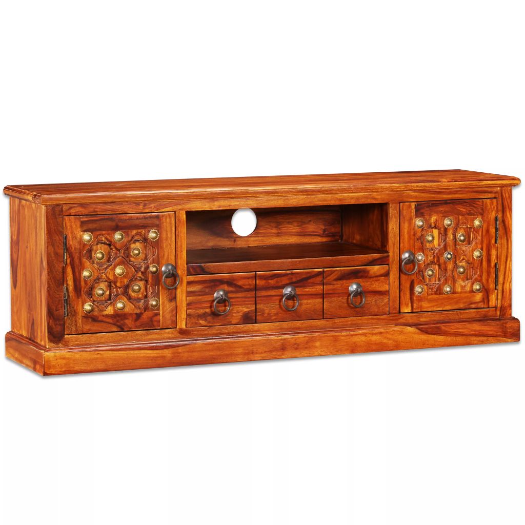 vidaXL TV Stand Solid Sheesham Wood 47.2"x11.8"x15.7"-0