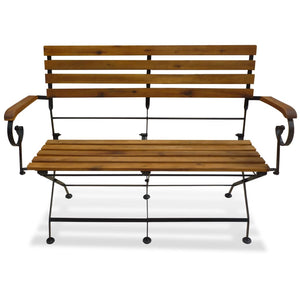 vidaXL Folding Patio Bench 44.1" Solid Wood Acacia-0