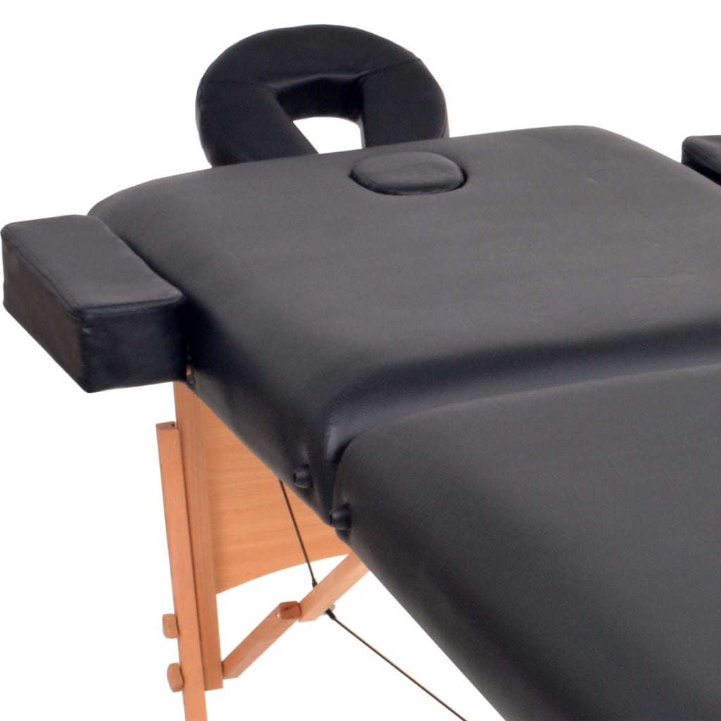 vidaXL Massage Table Foldable Massage Therapy Bed Beauty Couch 2 Zones Thick-9
