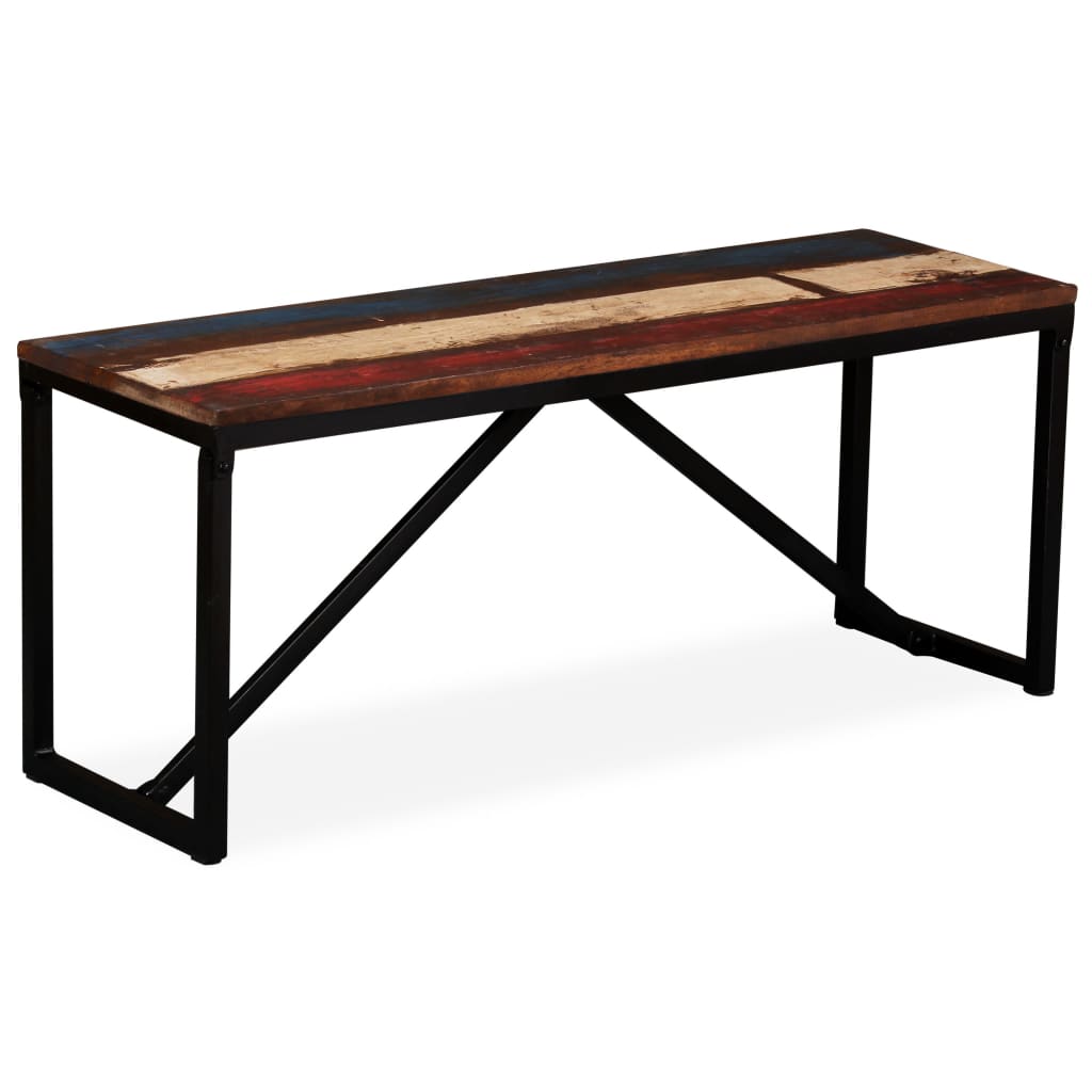 vidaXL Dining Bench Table Bench for Living Room Bedroom Solid Reclaimed Wood-6