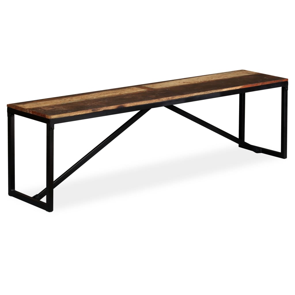 vidaXL Dining Bench Table Bench for Living Room Bedroom Solid Reclaimed Wood-1