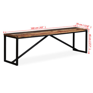 vidaXL Dining Bench Table Bench for Living Room Bedroom Solid Reclaimed Wood-3