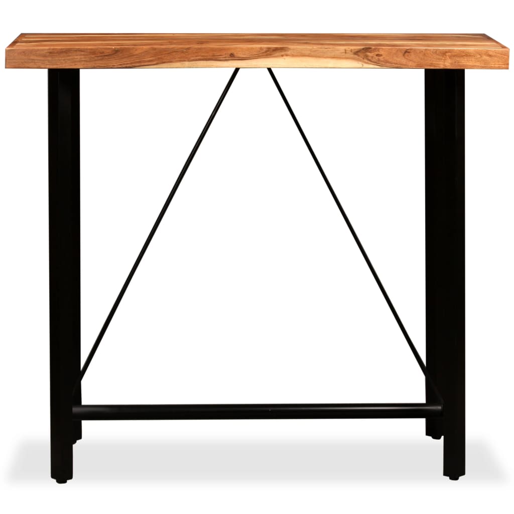 vidaXL Bar Table Pub Table Bistro Table for Dining Room Solid Acacia Wood-6