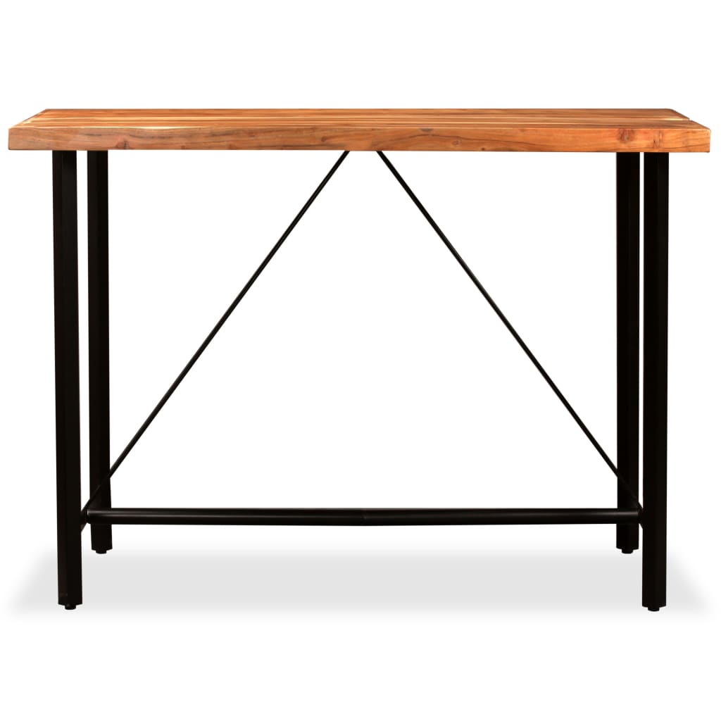 vidaXL Bar Table Pub Table Bistro Table for Dining Room Solid Acacia Wood-2