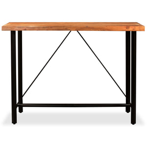 vidaXL Bar Table Pub Table Bistro Table for Dining Room Solid Acacia Wood-2