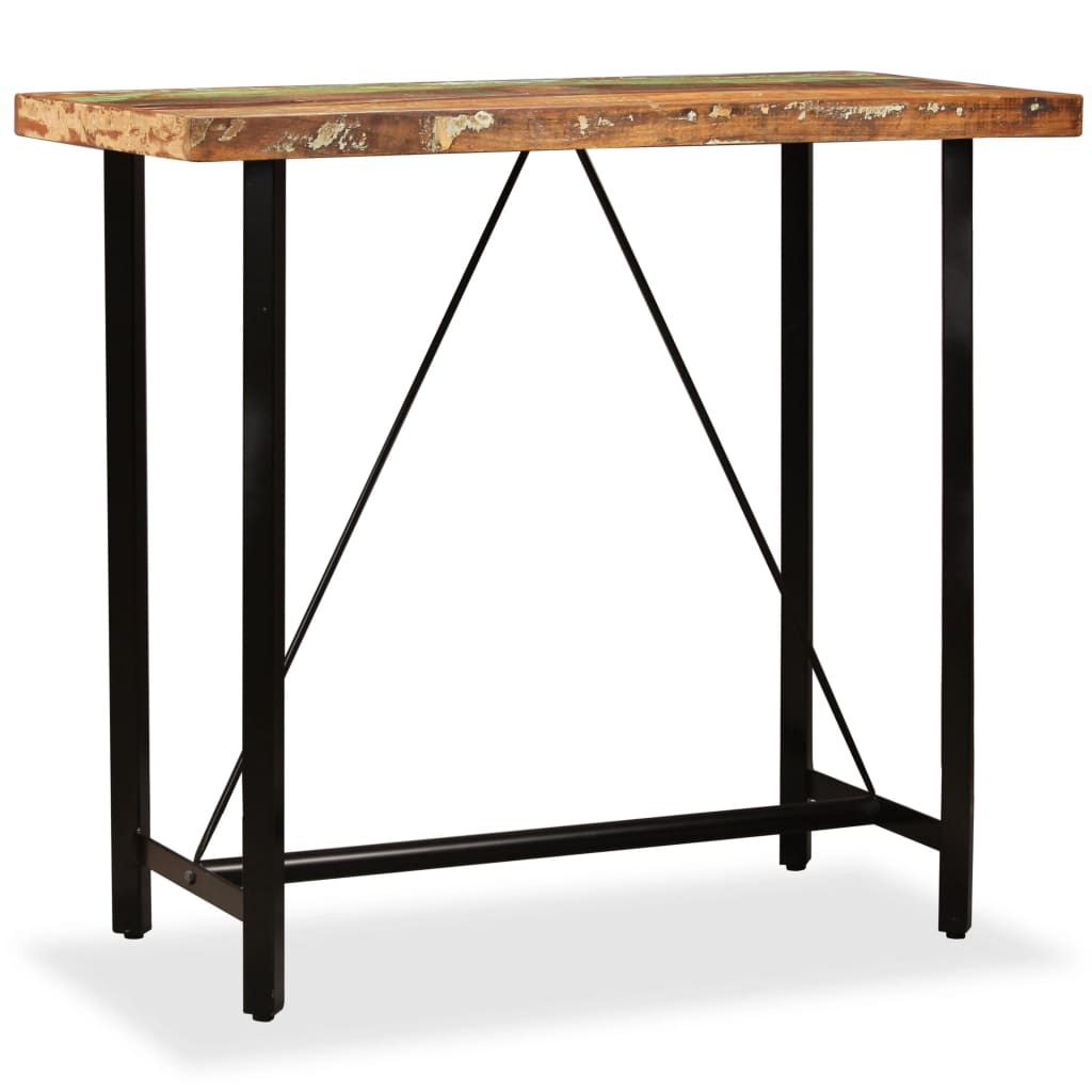 vidaXL Bar Table Pub Table Bistro Table for Dining Room Solid Reclaimed Wood-1