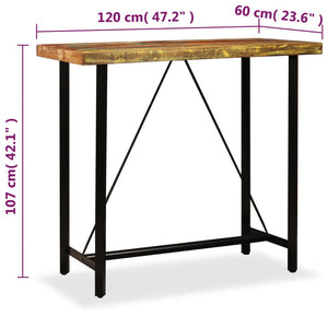 vidaXL Bar Table Pub Table Bistro Table for Dining Room Solid Reclaimed Wood-18