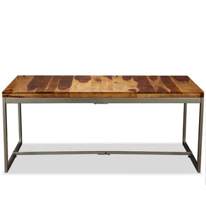 vidaXL Dining Table Solid Sheesham Wood and Steel 70.9"-4